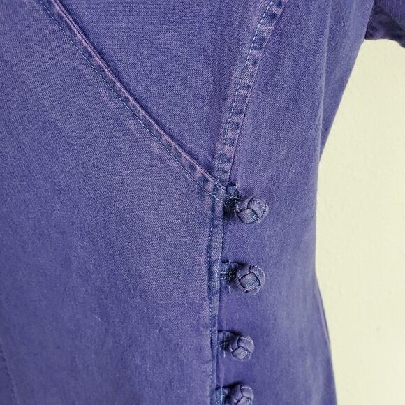 Vintage California gold rush purple denim dress - Picture 4 of 8